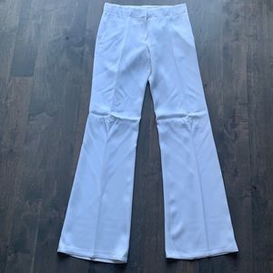 White wide leg pants